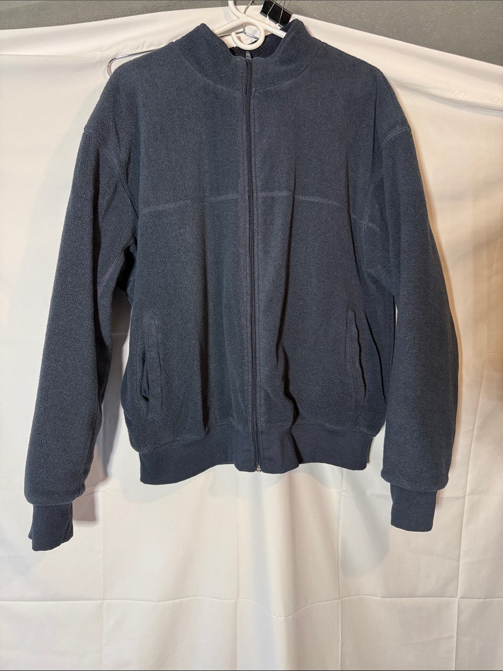 Men's Navy Full-Zip Fleece Jacket - L